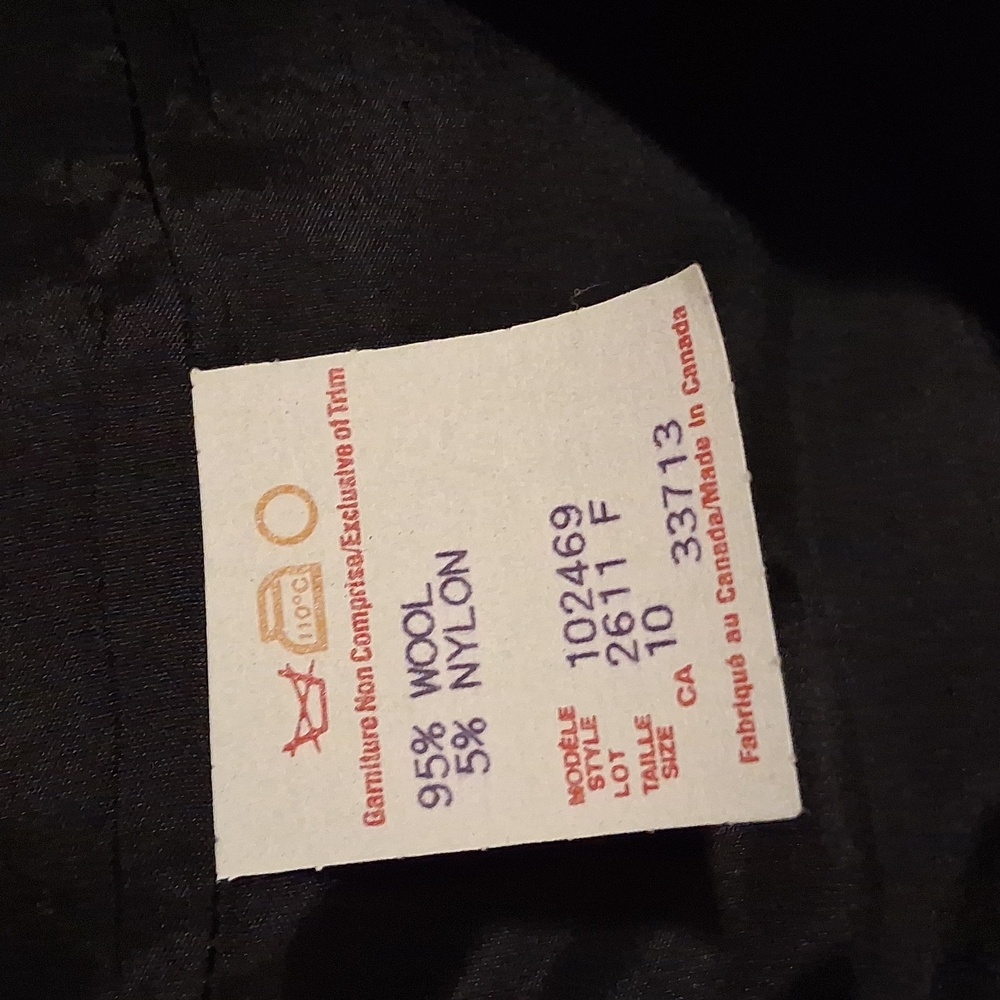 90s Black Wool Blazer - Picture 3 of 3